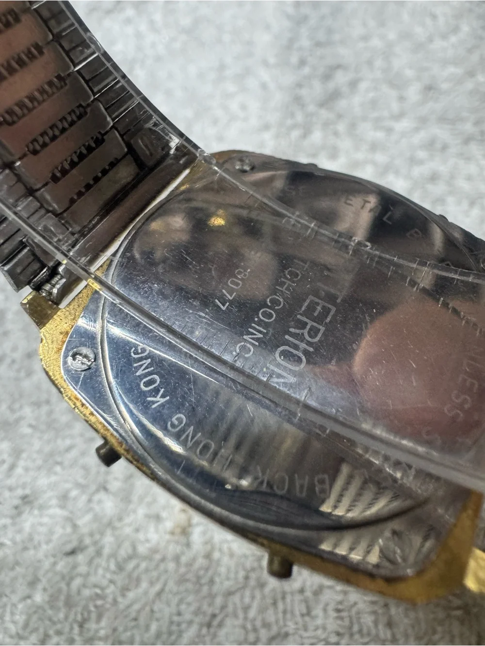Criterion Gold Digital Alarm Chronograph Watch